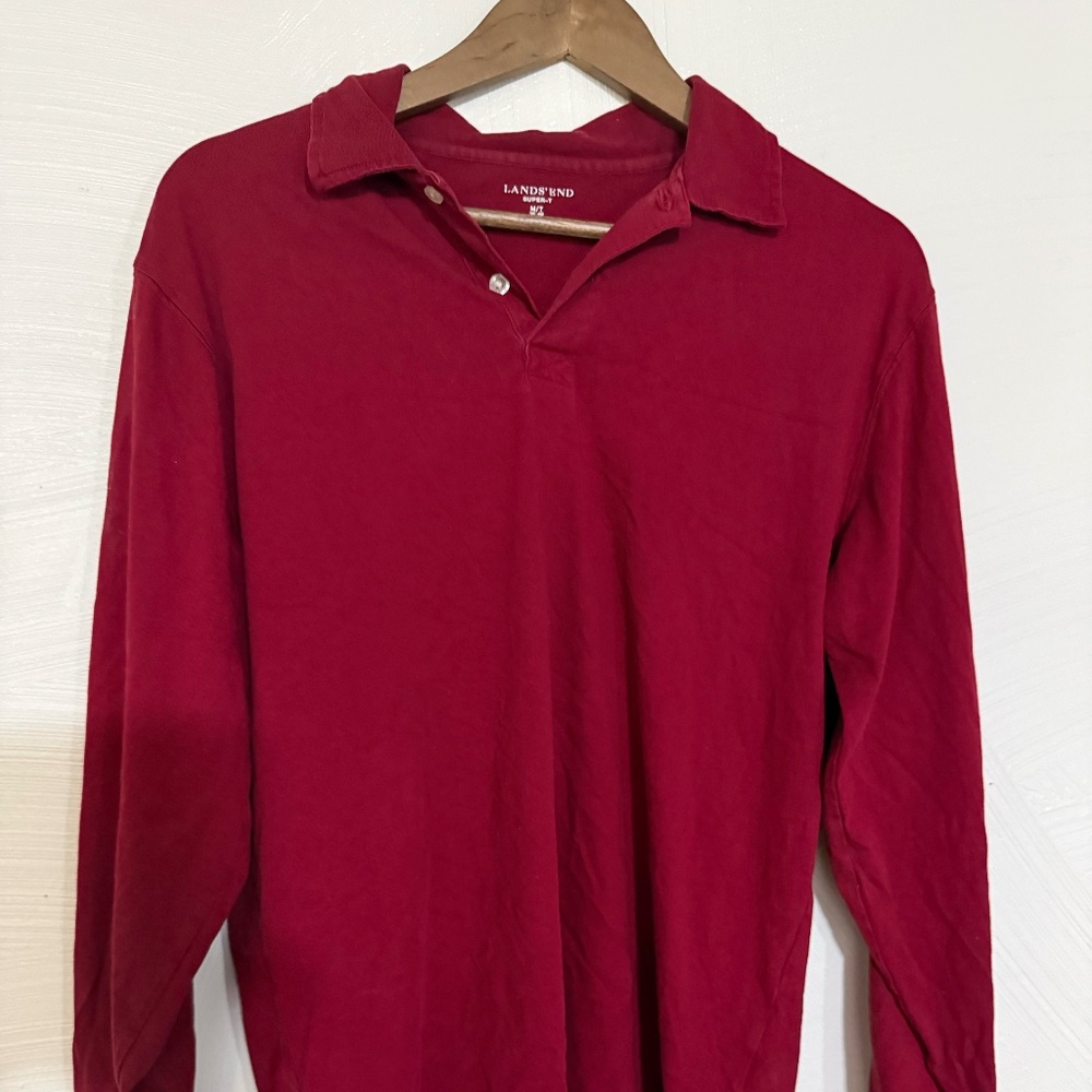 Lands End Long Sleeve Super T Polo